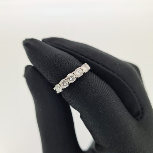 Five diamonds eternity band