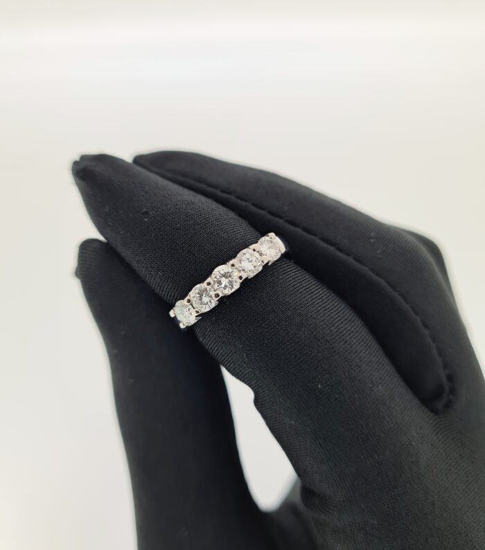 Five diamonds eternity band